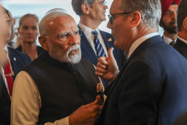 PM Modi with UK PM Keir Starmer. Both leaders reviewed progress in India–UK trade and economic cooperation. (Photo Source - X)