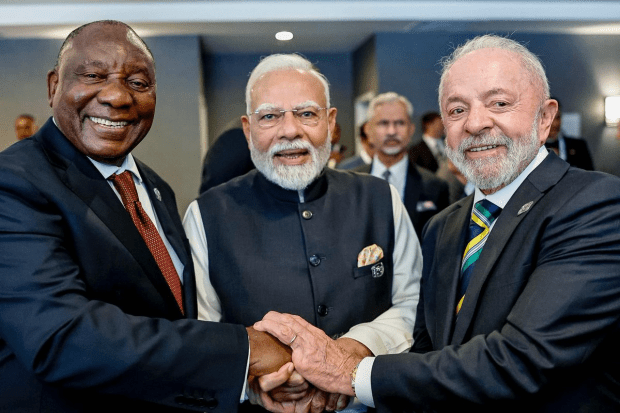 PM Modi with President  Ramaphosa of South Africa and President Lula of Brazil, representing a united Global South at the G7. (Photo Source - X)