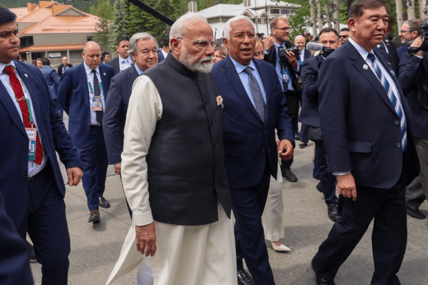 PM Modi with Mr António Costa, President of the European Council at the sidleines of the 51st G7 Summit in Canada (Photo Source - X)
