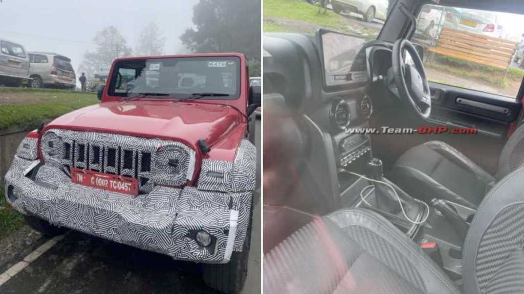 For the first time, the 2025 Thar’s front fascia is revealed | Image: Team BHP