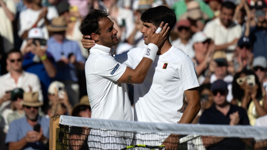 Wimbledon 2025: Two-time defending champion Alcaraz survives Fognini scare on Day 1