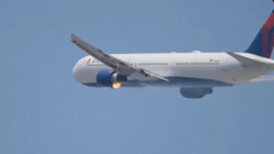 Delta Boeing 767 flight makes U-turn to Los Angeles airport after engine catches fire: Video