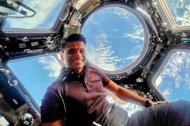 Group Captain Shubhanshu Shukla enjoys a spectacular, uninterrupted view of Earth’s vibrant landscapes from the Cupola module of the ISS, reflecting on the privilege of witnessing the planet from such a unique vantage point. (Image source: Axiom Space)