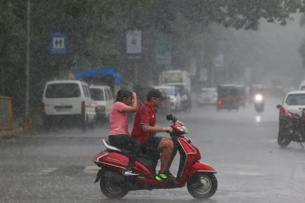 Isolated heavy to very heavy rainfall is expected, especially in Gujarat on July 14. The ghat areas of Maharashtra are also likely to see intense showers. (Express Photo)