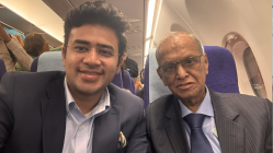 ‘Only person I know who probably works 100 hrs is…,’ Narayana Murthy’s epic response to Tejasvi Surya