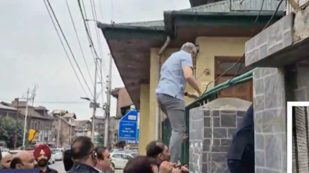 Abdullah, while sharing the video, said that the so-called “protectors of the law” need to explain why he was stopped from visiting the memorial, and added that the “unelected government locked up elected government”.