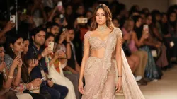 Janhvi Kapoor’s lehenga at India Couture Week 2025 is a lesson in merging pastel and sequins