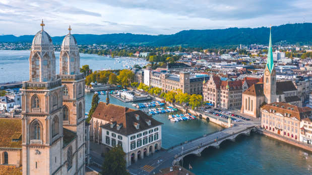 Rank 1: Zurich (Switzerland) retains the top position in the index. Residents perceive strengths in areas such as efficient public transport, waste management, and sustainable infrastructure. The city emphasises digitalisation, innovation, and smart health initiatives. (Photo Source: Canva)