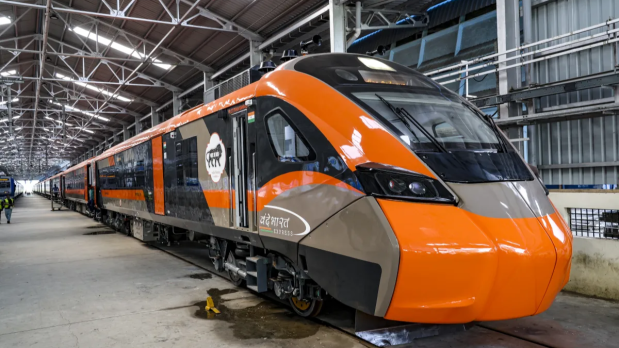 India’s second Vande Bharat train, the New Delhi–Katra service, maintains 130 kmph between New Delhi and Ludhiana, but beyond Ludhiana up to Katra, it runs at 110 kmph. (Photo Source: PTI)