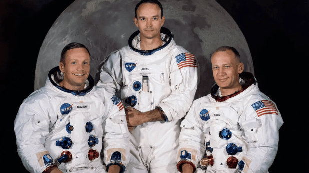 After Armstrong proved his mettle by redirecting Gemini to avoid a big disaster, Armstrong joined the crew for the historic Apollo 11, the first manned spacecraft to make a landing on the moon. (In Frame: Official crew photo of the Apollo 11 Prime Crew. From left to right are astronauts Neil A. Armstrong, Commander; Michael Collins, Command Module Pilot; and Edwin E. Aldrin Jr., Lunar Module Pilot.) (Photo Source: NASA)