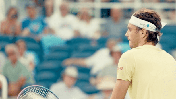 American fourth seed Taylor Fritz defeated Lorenzo Sonego 7-6 (7-4), 7-5. Play was delayed for over an hour due to a power outage, but Fritz maintained focus to close out the match with consistent serving and aggressive shot-making. (Photo Source: Official Instagram handle @cincytennis)