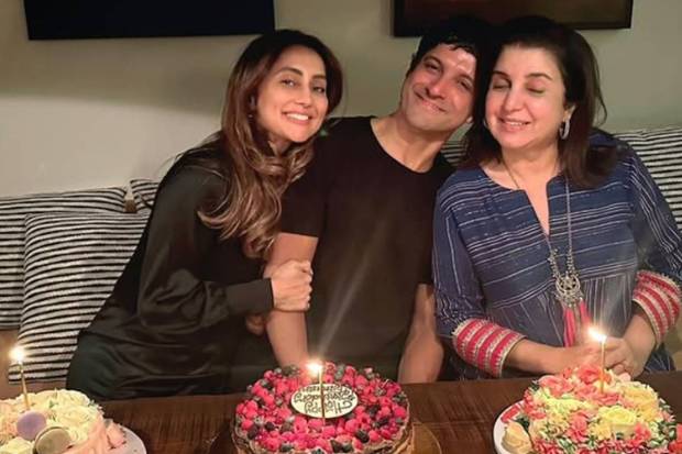Farah Khan and Farhan Akhtar- These multi-talented stars are first cousins, and their mothers, Honey Irani and Menaka Irani, are first cousins. (Photo source: Instagram)