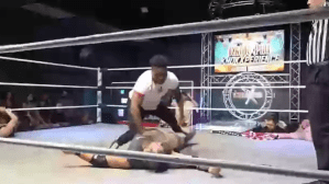 In the now-viral video, Raja can be seen entering the ring and launching an attack on wrestler Stuart Smith, also known as Syko Stu.