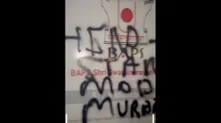 Fourth Hindu temple vandalised in US: Indiana temple defaced with anti-Modi graffiti | WATCH