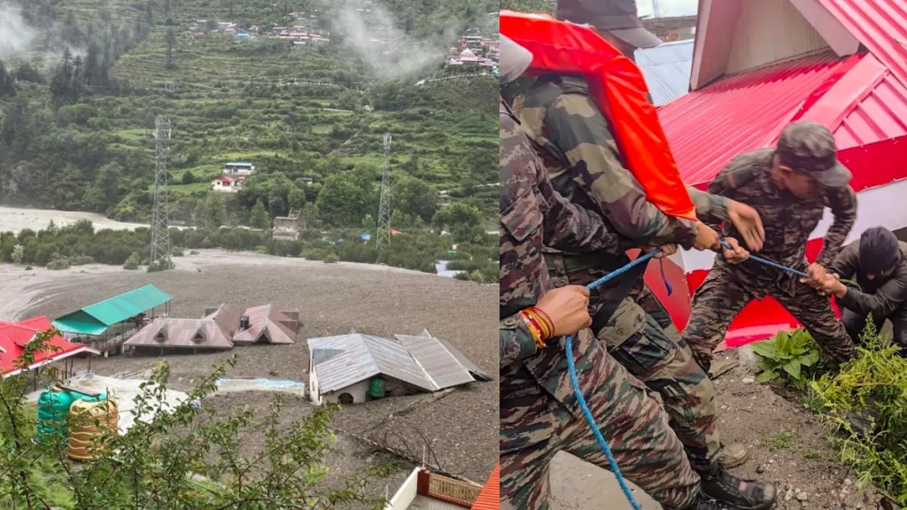 Uttarakhand cloudburst: At least 4 dead, several Indian Army soldiers missing