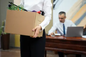 Layoffs: The employee claimed that their boss terminated their employment over an email after they told them that went for a job interview.