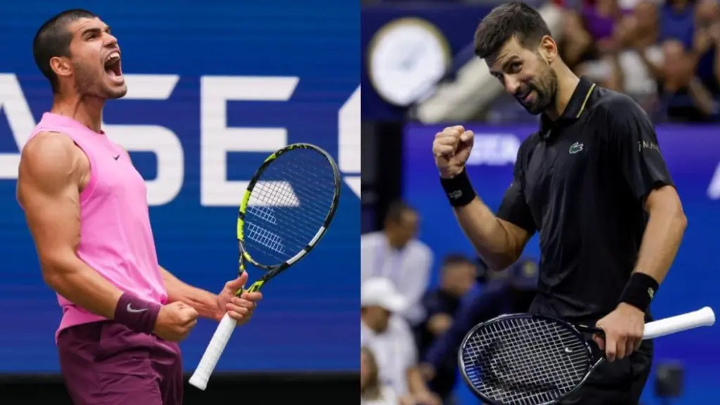 Djokovic vs Alcaraz US Open live, Djokovic Alcaraz 2025 live updates, Djokovic vs Alcaraz live score US Open, Novak Djokovic Carlos Alcaraz semifinal liv, US Open semifinal live commentary Djokovic vs Alcaraz
