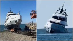 $1 million luxury yacht sinks 15 minutes after launch, dramatic video captures crew jumping into water