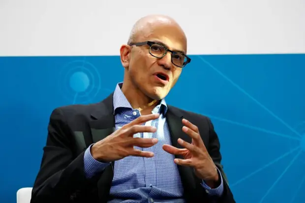 Microsoft's Satya Nadella- Earned $71 million, leading a $3.7 trillion company with 20.5 stock growth recorded this year. (Photo source: Reuters)